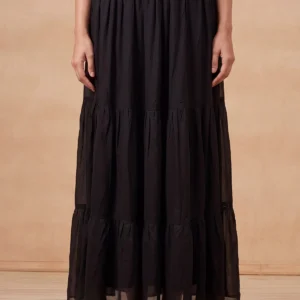 HOC Women Black Mulmul Skirt